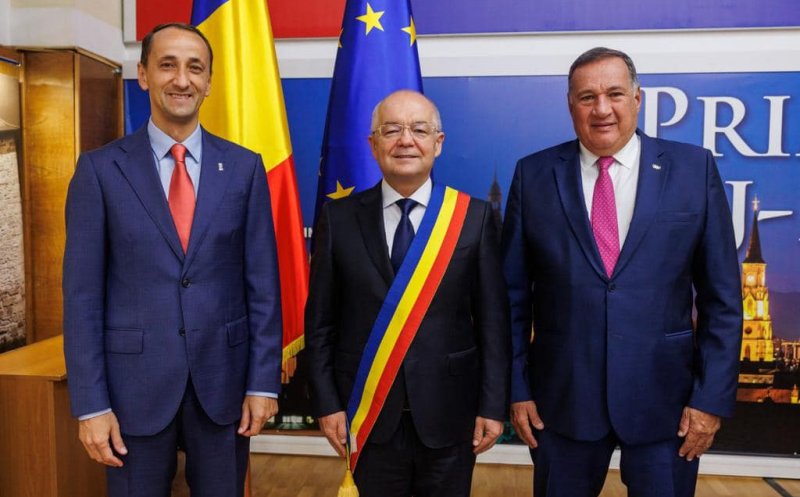 Președinții Comitetului Olimpic European și Comitetului Olimpic Sportiv Român, la Cluj-Napoca