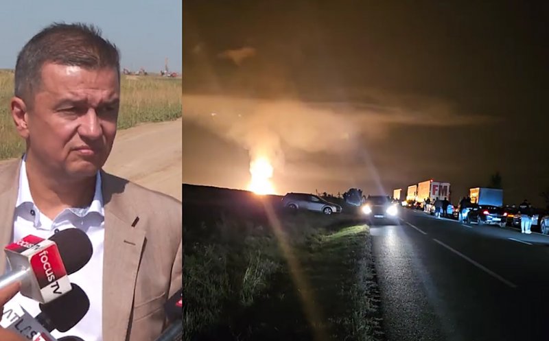Grindeanu, mesaj după explozia de pe şantierul A7. Săptămâna trecută făcea declaraţii de presă de lângă locul tragediei