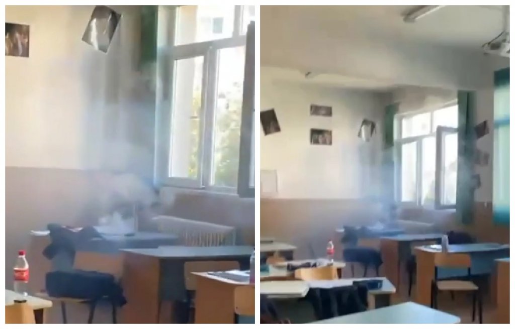 Telefonul unui elev din Cluj a scos fum în timpul orelor. Copiii au ieșit în fugă din sala de curs
