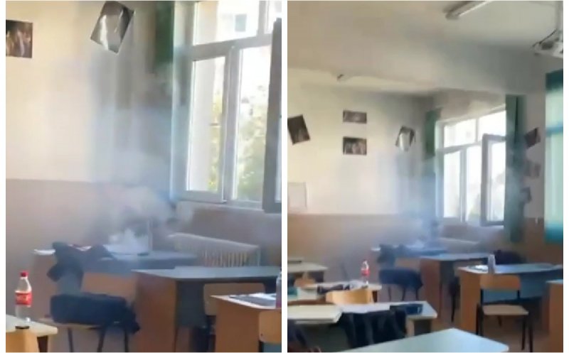 Telefonul unui elev din Cluj a scos fum în timpul orelor. Copiii au ieșit în fugă din sala de curs