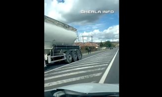 Au scăpat caii putere :) Ca în filmele cu Mărgelatu, în traficul de pe un drum european din județul Cluj