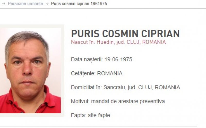 Un bărbat din Cluj, dat în urmărire generală de Poliția Română. Sunați la 112 dacă îl vedeți!