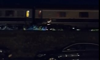 Imagini de la accidentul feroviar din Cluj-Napoca în urma căruia un bărbat de 40 de ani și-a pierdut viața