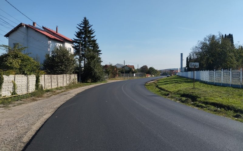 Asfalt pe drumul Gilău - Mărișel