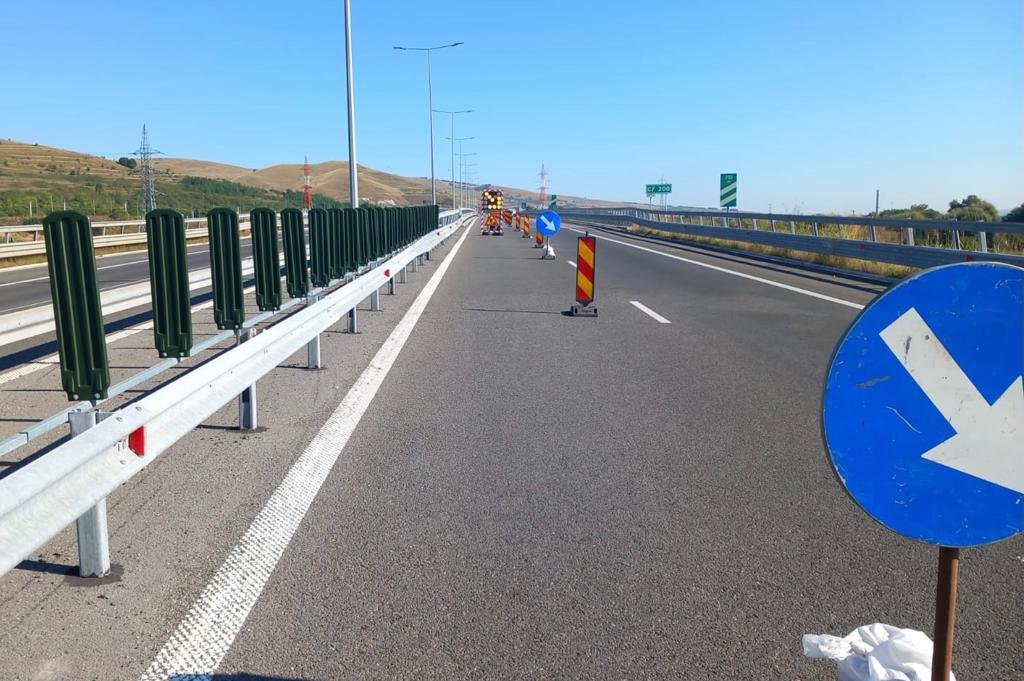 Restricții de circulație pe A10 Sebeș – Turda. Se fac lucrări de montare a unei console de semnalizare