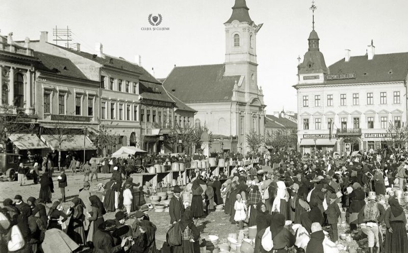 Zi de târg în Clujul de altădată, 1916