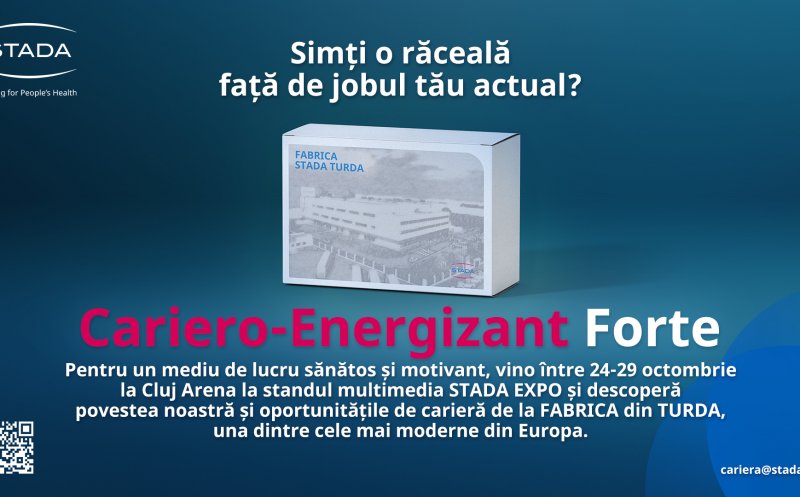 Vino la Cluj Arena să descoperi experiența multimedia STADA EXPO și oportunitățile de carieră într-o companie farmaceutică de top