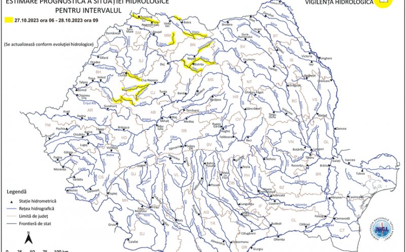 Hidrologii anunţă risc de viituri pentru râuri din şase judeţe, până sâmbătă. Si la Cluj