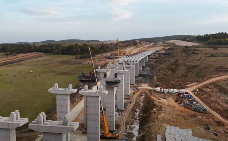 Imagini superbe de pe șantierele A3 dintre Nădășelu și Poarta Sălajului. Cum avansează UMB pe "autostrada viaduct"