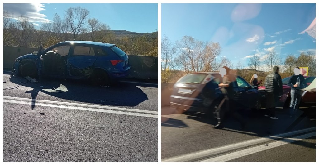 ACCIDENT cu trei mașini pe un drum din Cluj. O șoferiță de 22 de ani a intrat pe contrasens
