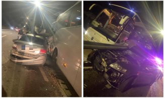 Cum s-a produs accidentul de la Jucu de Mijloc? Un autocar și două mașini, implicate / O șoferiță avea alcoolemie