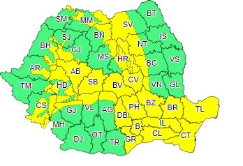 Cod galben de vânt în aproape toată țară. Județul Cluj e vizat de avertizare
