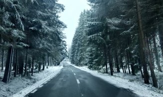 A nins în zona de munte a Clujului! Primele intervenții de deszăpezire ale sezonului