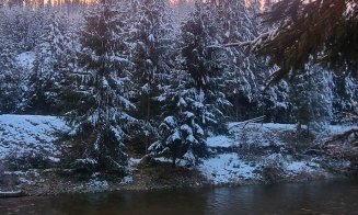 Cât de tare a nins în zona de munte a Clujului: „Azi m-am trezit în Finlanda”