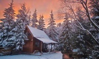 Cât de frumos a nins în zona de munte a Clujului: „Azi m-am trezit în Finlanda, iar inima mi-a luat-o razna”