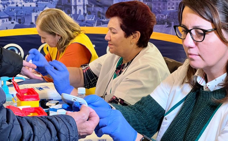 Sute de persoane și-au făcut testul de glicemie la Cluj, de Ziua Mondială a Diabetului
