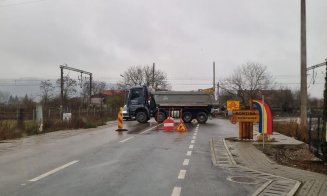 Trafic rutier ÎNCHIS circulației publice în zona trecerii de cale ferată din Bonțida până în 8 decembrie