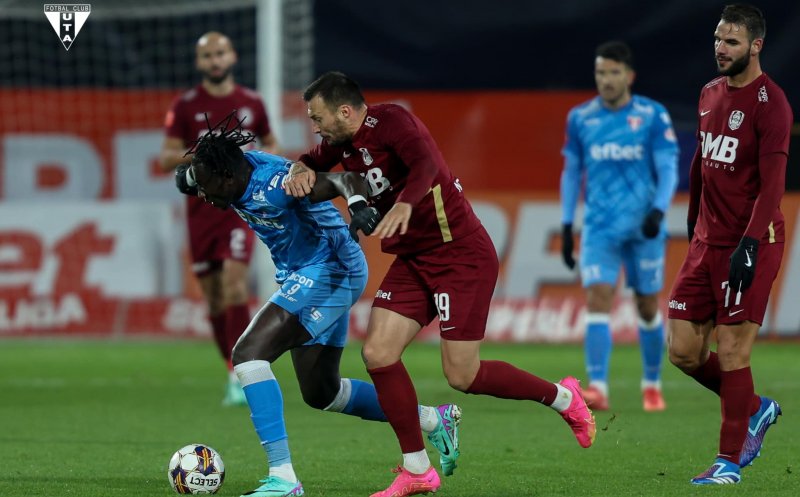Fotbalul a înghețat în Gruia. Remiză albă între CFR Cluj și UTA
