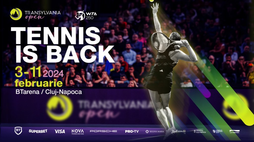 Vești bune pentru iubitorii tenisului. Transylvania Open revine mai repede în 2024