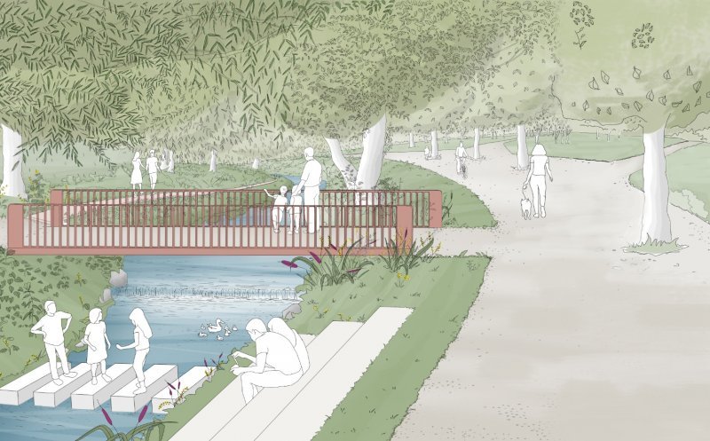 Parcul de pe culoarul Canalul Morii – tronson Parcul Rozelor, gata în primăvara lui 2025