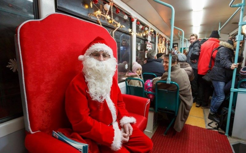 Tramvaiul lui Moș Crăciun revine la Cluj-Napoca