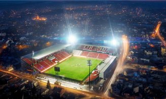 Fumigenă vișinie acționată de la distanță, "plantată" în stadionul CFR