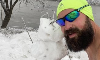 Alergător la bustul gol prin Cluj-Napoca, la temperaturi sub zero grade