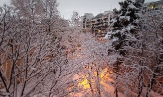 A-nceput de ieri să cadă câte-un fulg, apoi a nins ca-n povești la Cluj