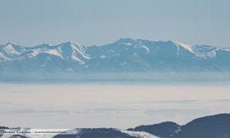 IMAGINI SPECTACULOASE: Făgărașul văzut din Cluj, de la 350 km distanță