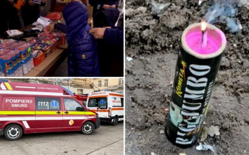 Accidente grave din cauza petardelor înainte de Revelion. Un copil a ajuns în stare gravă la spital iar o femeie s-a trezit cu petarda în mașină