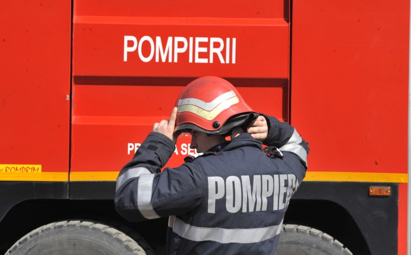 Câine căzut într-un canal fără capac, salvat de pompierii clujeni. Proprietarul patrupedului, la un pas să cadă și el