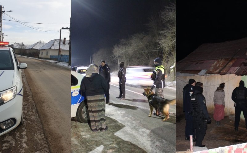 Polițiștii au luat cu asalt o comună din Cluj. 30 de persoane legitimate, dintre care 9 conduse la sediul poliției