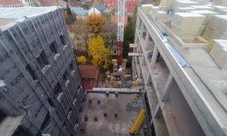 Noul Centru de Patologie Vasculo-Cerebrală și Neurochirurgie din Cluj e pe jumătate gata. Investiția se ridică la 230 de milioane de lei