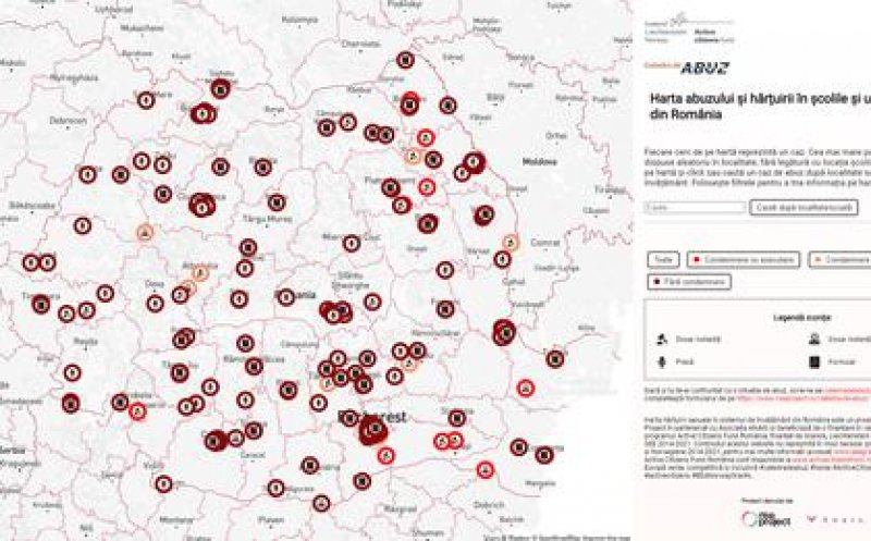 HARTA abuzului şi hărţuirii în şcolile şi universităţile din România /  268 de cazuri înregistrate, Clujul pe locul doi național