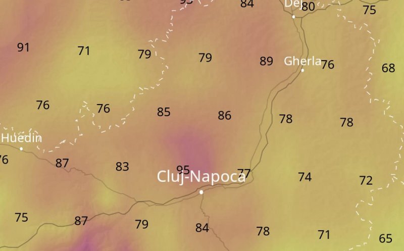 Alertă METEO în Județul Cluj. Rafale puternice de vânt Până la 90 km/h prognozate pentru duminică și luni