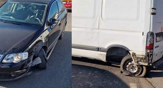 Accident în județul Cluj. Doi șoferi s-au ales cu pagube materiale în urma impactului