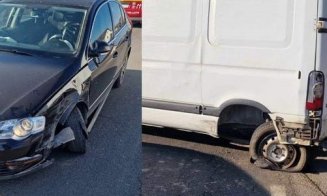 Accident în județul Cluj. Doi șoferi s-au ales cu pagube materiale în urma impactului