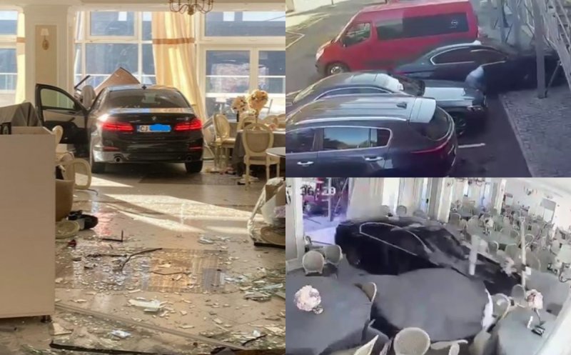 Dosar penal pentru clujeanul care a intrat cu mașina într-un restaurant din Băile Herculane. În autoturism se afla și o fetiță de 6 ani
