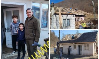 Oameni cu suflet mare în Apuseni! Câțiva tineri au reparat casa în care locuiesc doi copii sărmani împreună cu bunica lor