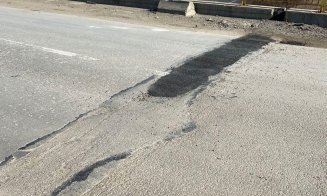 Se cârpește podul ciuruit din Cluj care trece peste Autostrada Transilvania / ”Jenant”