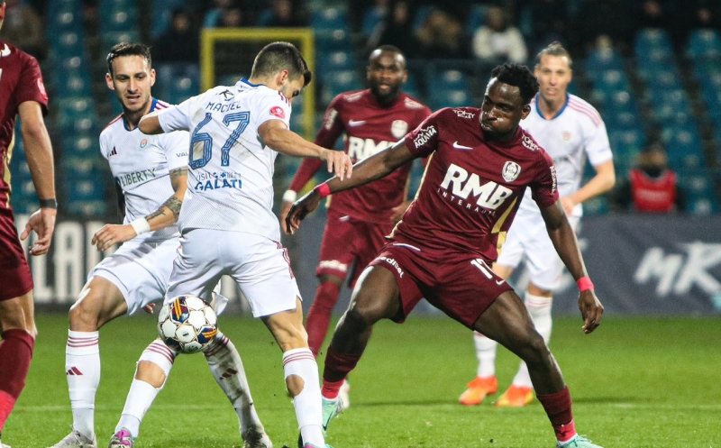 CFR Cluj se întoarce cu un punct de la Galați. "Feroviarii" au fost egalați în prelungiri