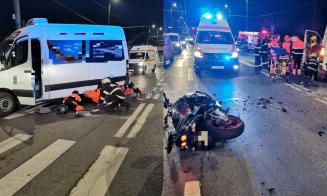 Cum s-a produs accidentul de pe strada Traian Vuia din Cluj? Un motociclist a ajuns sub o dubă