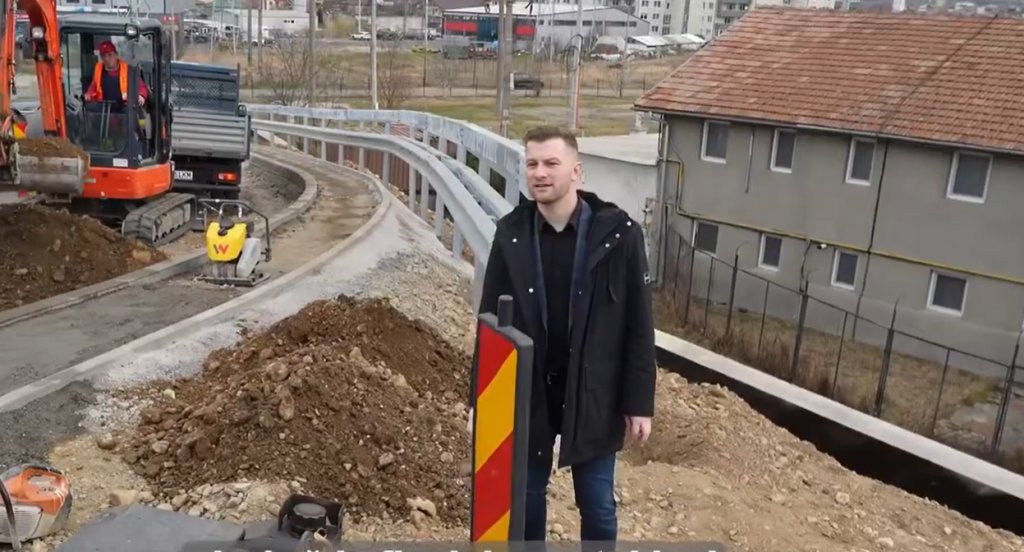 Primarul Pivariu, în inspecție pe șantierele Floreștiului. Care este stadiul lucrărilor la pasajul peste baraj
