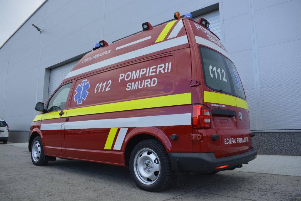 Accident la coborâre de pe A3, în zona Gilău. Tânăr de 20 de ani, transportat la spital cu SMURD-ul
