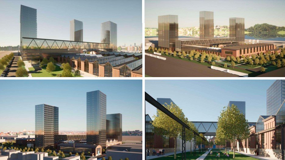 Zgârie-nori de 20 și 27 de etaje, pe locul unei platforme industriale din Cluj-Napoca. Va avea școală, piațete și locuri de promenadă pe mal de apă