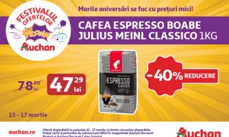 Oferte Wooww la Auchan în acest weekend, la cafea, detergent și multe altele