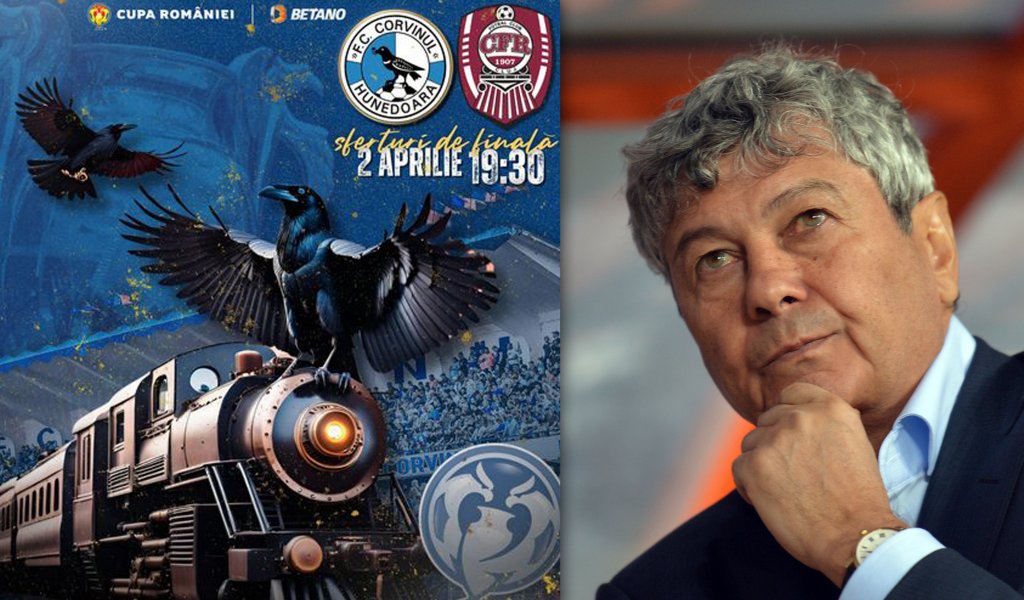 CFR Cluj și Corvinul Hunedoara deschid sferturile Cupei României. Mircea Lucescu va intra pe teren