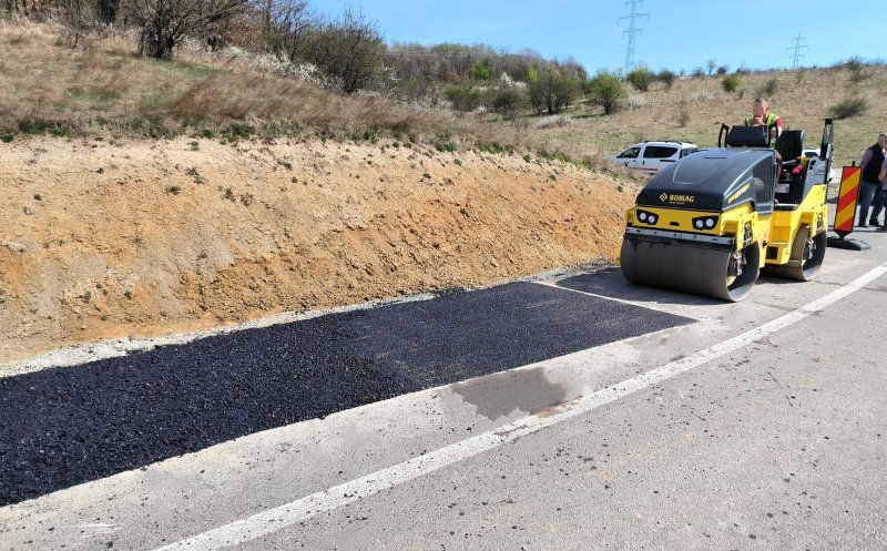 Reparații pe un nou drum județean din Cluj. Se lucrează pe un sector de 7 km