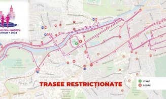 Restricții de circulație în centrul Clujului, duminică, pentru desfășurarea unui maraton
