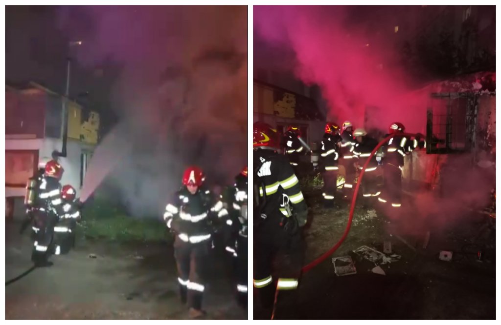 Incendiu în Cluj-Napoca: Flăcările au distrus o baracă și arbuștii din împrejur